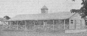 Sports Pavilion in Parc y Rifle. (The present day rugby club.)