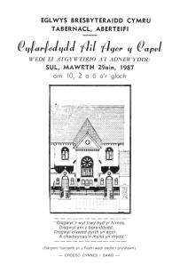 Programme for the Reopening ceremony, 1987